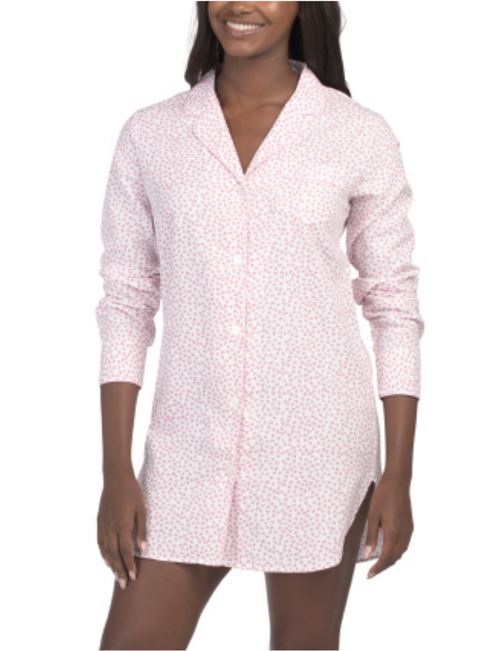 Petite plume cotton pink hearts Sleep Shirt nightgown